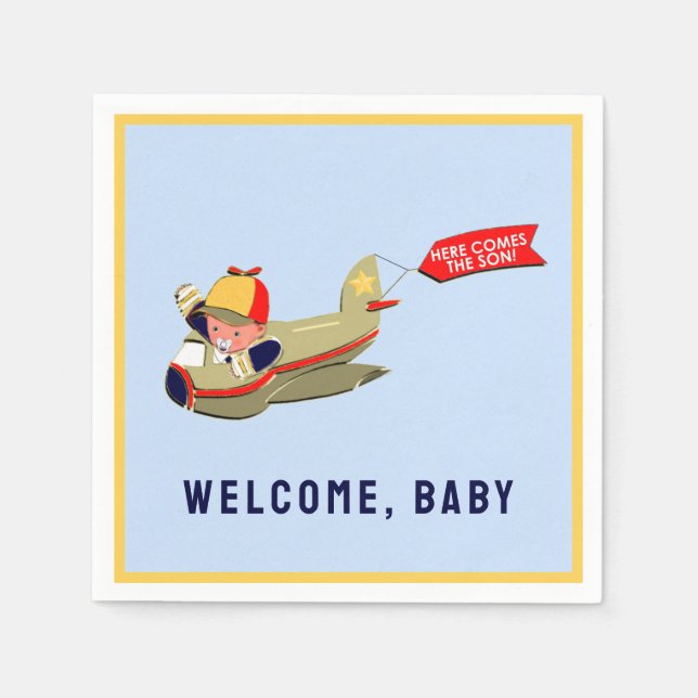 Boy Baby Shower Napkin (Front)