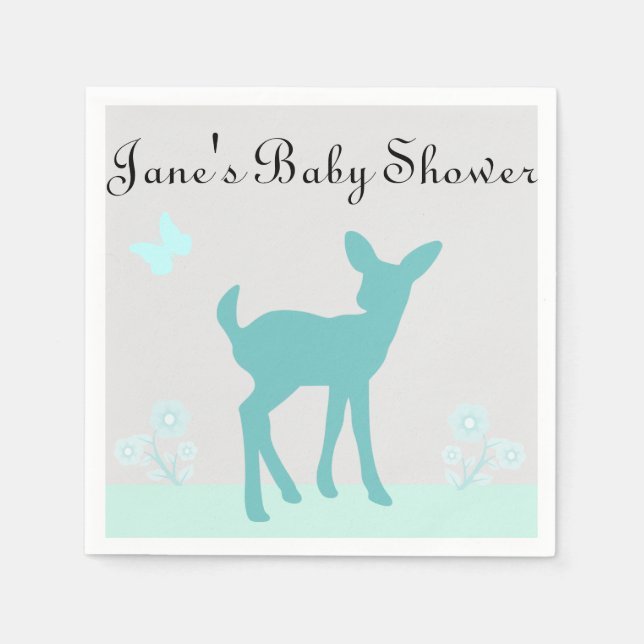Boy Baby Shower Napkins (Front)