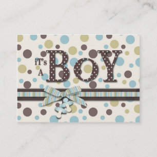 Boy Baby Shower Reminder Card