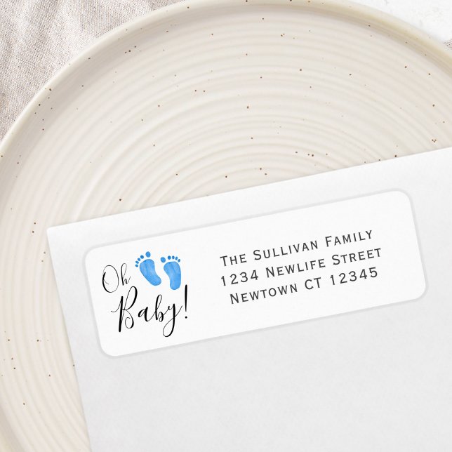 Boy Baby Shower Return Address  (Creator Uploaded)