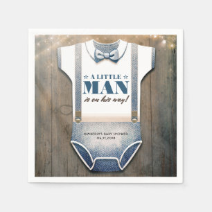 Boy Baby Shower Rustic Country Bodysuite Napkin