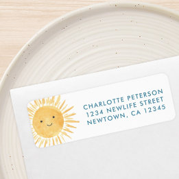 Boy' Baby Shower Sun Return Address