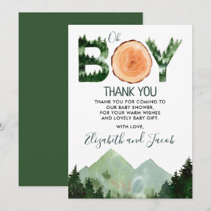 Boy Baby Shower Thank You Card