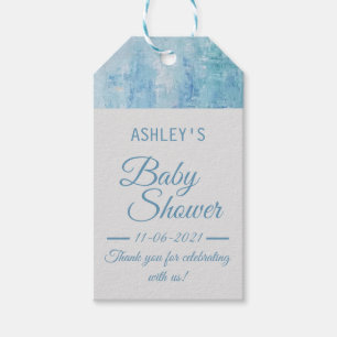 Boy Baby Shower Thank You Dusty Blue Navy Favour Gift Tags