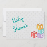 Boy Baby Shower with ABC Blocks