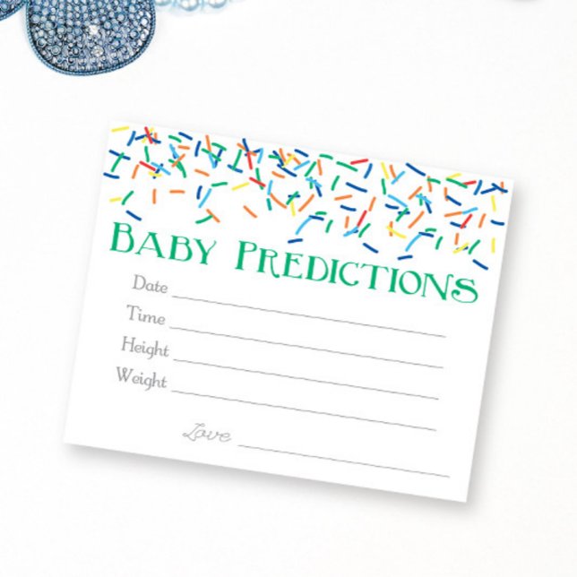 Boy Baby Sprinkle Baby Predictions Game Enclosure Card (Creator Uploaded)