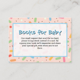 Boy baby sprinkle Books for Baby Enclosure Card