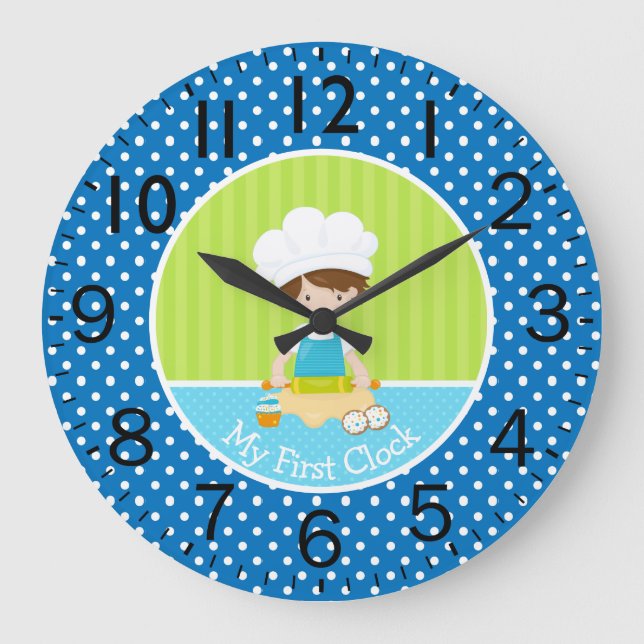 Boy Baker My First Large Clock (Front)
