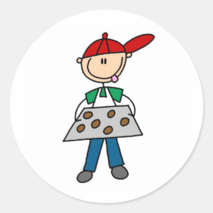 Boy Baking Cookies Sticker