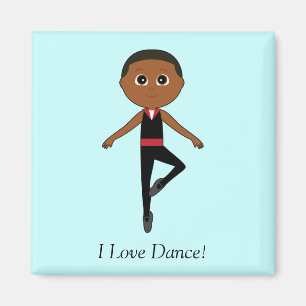 Boy Ballet Dancer: I Love Dance Magnet
