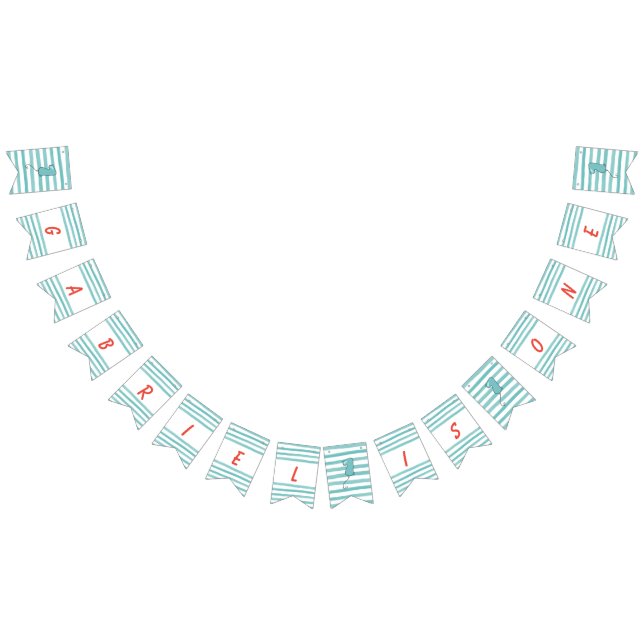 Boy Balloon Themed First Birthday Banner (All)