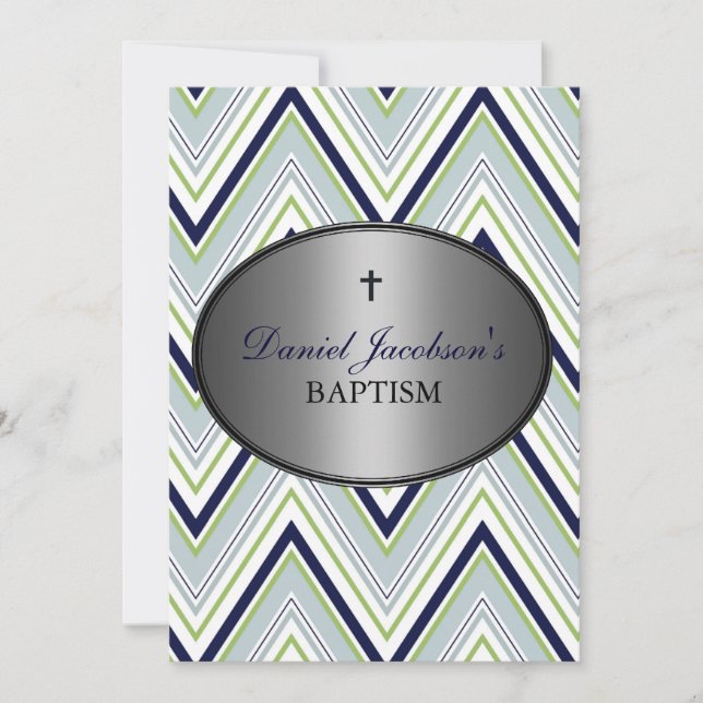 Boy Baptism Invitation (Front)