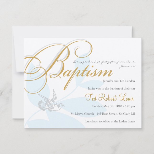Boy Baptism Invitation (Front)