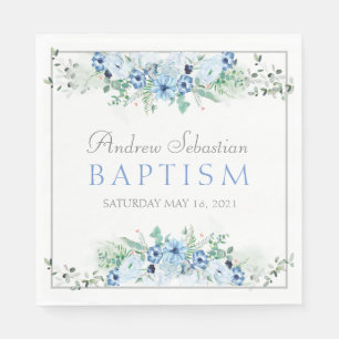 Boy  Baptism Personalized Party Napkin