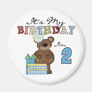 Boy Bear 2nd Birthday T-shirts and Gifts Magnet