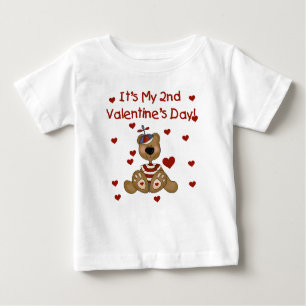 Boy Bear 2nd Valentine's Day Baby T-Shirt