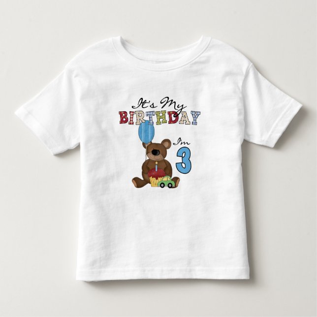 Boy Bear 3rd Birthday Tshirts and Gifts (Front)