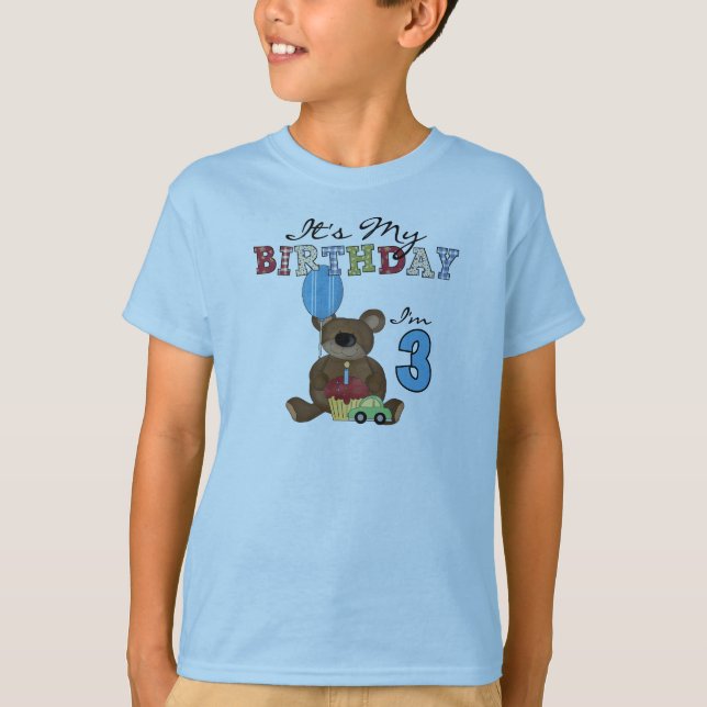 Boy Bear 3rd Birthday Tshirts and Gifts (Front)
