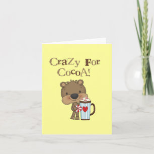 Boy Bear Crazy For Cocoa Holiday Card