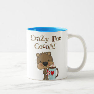 Boy Bear Crazy For Cocoa Holiday Two-Tone Coffee Mug