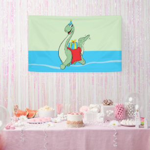 Boy, Birthday Dinosaur Banner