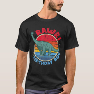 Boy Birthday I Rawr! Brachiosaurus I Family Matchi T-Shirt