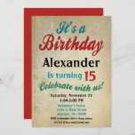 Boy Birthday Invitation Teen Tween Kids Any Age<br><div class="desc">A fun vintage boys birthday invitation perfect for tween boy birthday and teen boys birthday, not to mention everyone else, for all kids birthday or adult, too. Works great for 1st 2nd 3rd 4th 5th 6th 7th 8th 9th 10th 11th 12th 13th 14th 15th 16th 17th 18th 19th birthday party....</div>