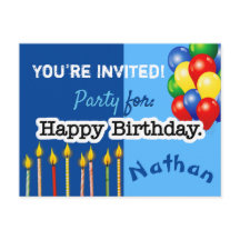 Boy Birthday Party Invitation