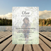 Boy birthday personalized photo party invitation