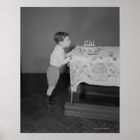 Boy Blowing Out Candles
