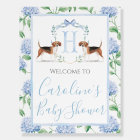Boy Blue Dog Beagle Baby Shower Preppy Southern