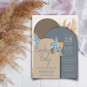 Boy Bohemian Baby Shower  Invitation
