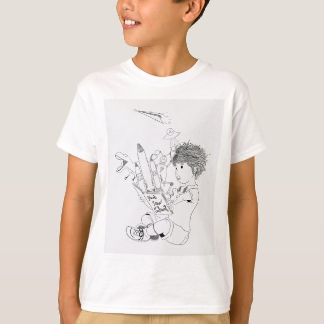 Boy book dinosaur T-Shirt (Front)