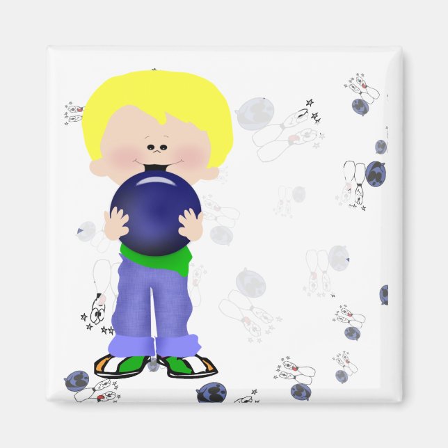 Boy Bowler Magnet (Front)