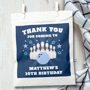 Boy Bowling Birthday Thank You Favour Bags