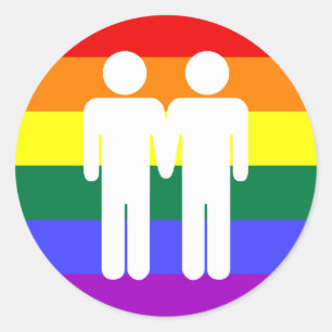 Boy + Boy Rainbow Sticker
