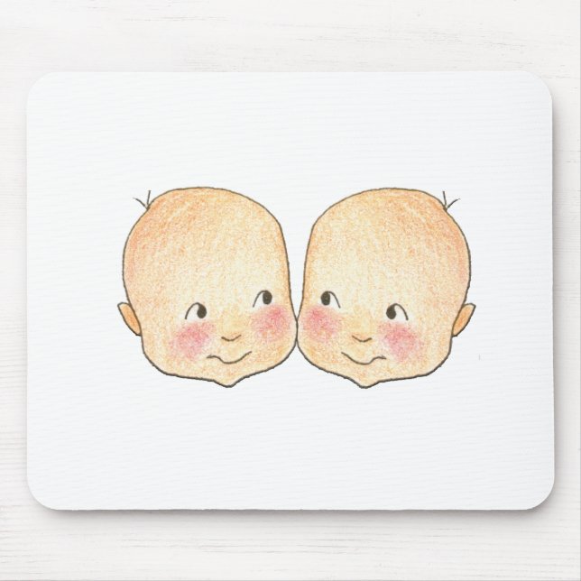 Boy Boy Twins Graphic Mouse Pad (Front)