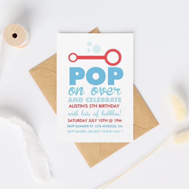 (Boy) Bubble Party Themed Birthday Invite (Creator Uploaded)