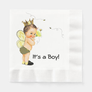 Boy Bumble Bee Baby Shower Napkin