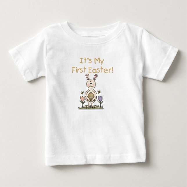 Boy Bunny First Easter Tshirt (Front)