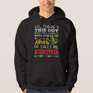 boy, call, godmother, autism, awareness, hoodie