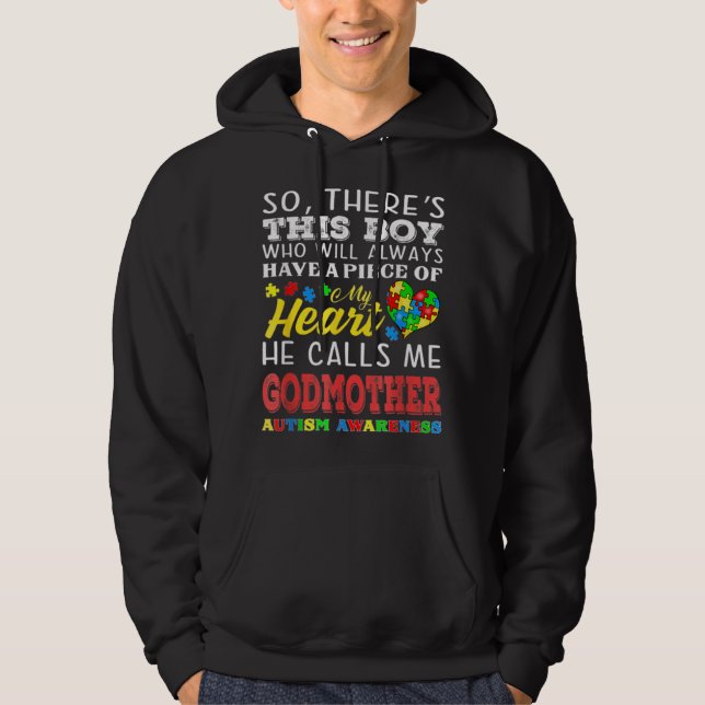 boy, call, godmother, autism, awareness,   hoodie (Front)