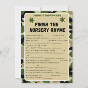 Boy Camo Baby Shower - Editable Name, 5x7 Invitation
