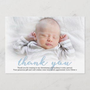 Boy Christening/Baptism Thank You Card