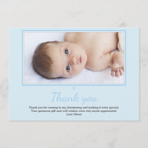 Boy Christening/Baptism Thank You Card