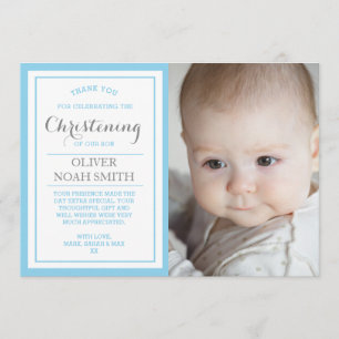 Boy Christening/Baptism Thank You Card