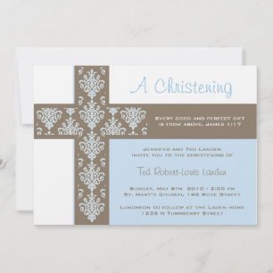Boy Christening  Invitation
