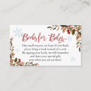 Boy Christmas Books for Baby Enclosure Card