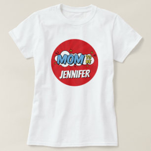 Boy Comic Book Superhero Baby Shower Mom T-Shirt
