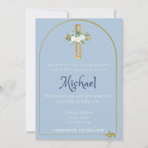 Boy Communion Invitation